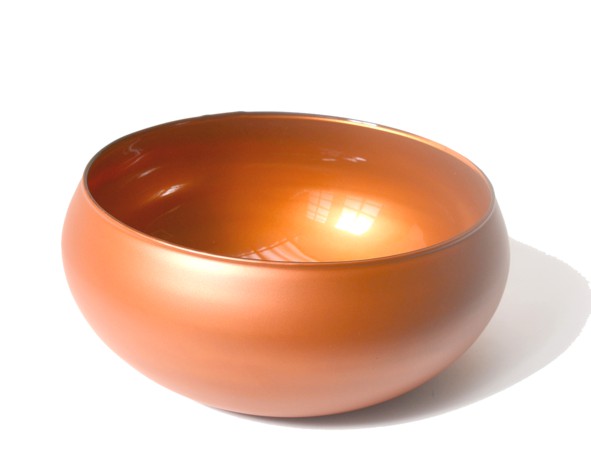 Vaso vidro bowl ambar fosco - 25x13.5 cm (un.)